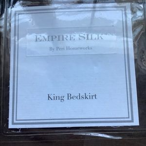 Empire Silk King Silk Blend Bedskirt Brown New
